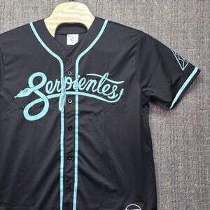 Arizona Diamondbacks Serpientes Jersey Mens XL City Connect SGA Promo Black Teal